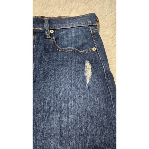 GAP 1969 Denim Midi Front Slit Stretch Jean Western Cowgirl Skirt Size 28 - Picture 3 of 9